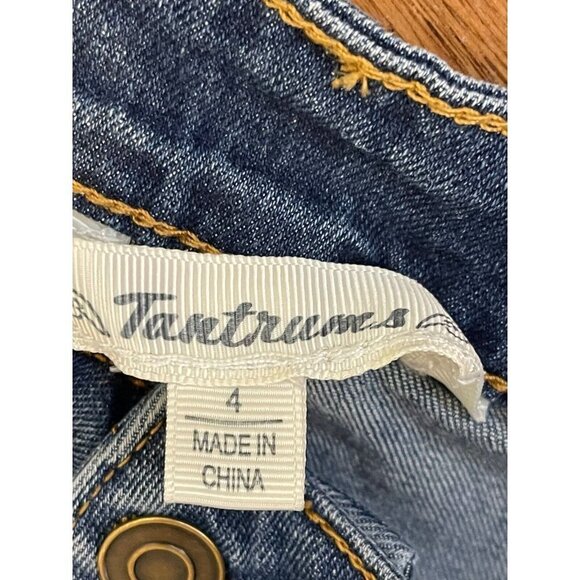 Western Tantrums Blue Denim Jeans Embroidered Floral Sz 4 - Picture 5 of 6